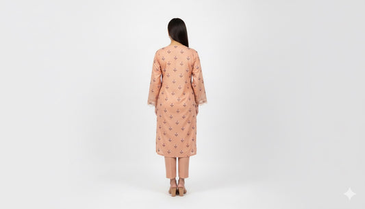 DHANAK-PEACH 3PC UNSTITCHED DH-04