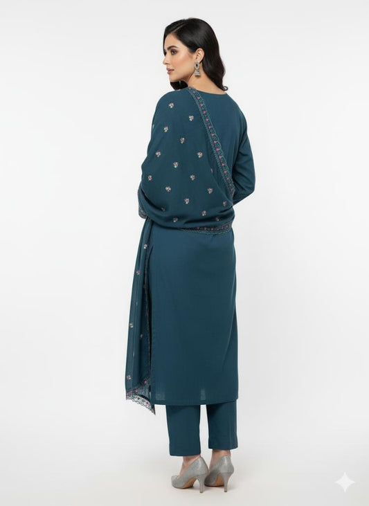 DHANAK - ZINC 3 PC UNSTITCHED DH-03 BL