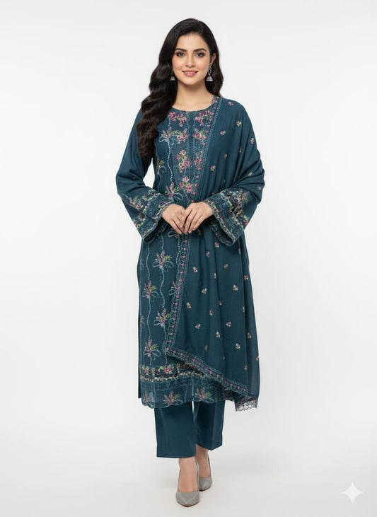DHANAK - ZINC 3 PC UNSTITCHED DH-03 BL